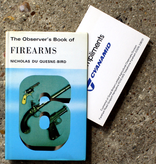 75. The Observer's Book of Firearms Rare Cyanamid Advertising Edition with Compliment Card
