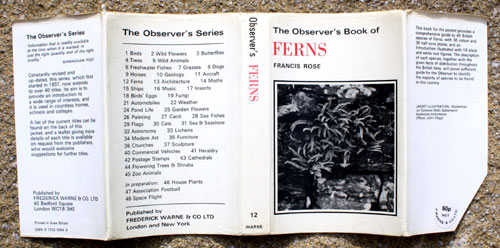 12. The Observer's Book of Ferns Rare Black & White Jacket