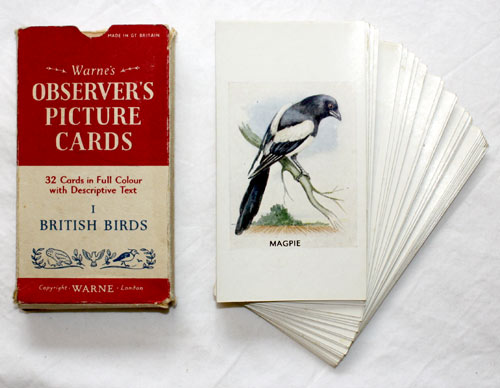 Observer's Picture Cards - British Birds 32 PICTURE CARDS plus Box