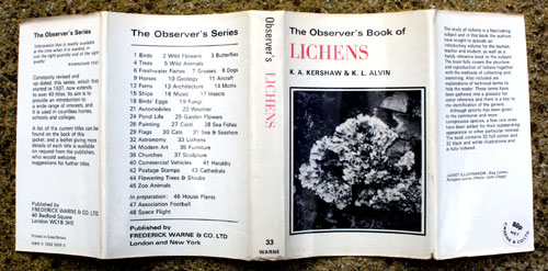 33. The Observer's Book of Lichens Rare Black and White Jacket