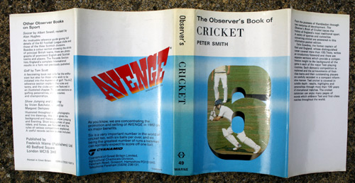 49. The Observer's Book of Cricket Rare Cyanamid Advertising Edition