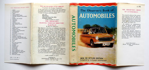 21. The Observer's Book of Automobiles Sixteenth Edition Very Rare US Price Variant