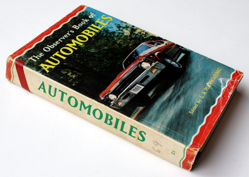 21. The Observer's Book of Automobiles Fifteenth Edition Very Rare US Price Variant