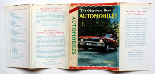 21. The Observer's Book of Automobiles Fifteenth Edition Very Rare US Price Variant