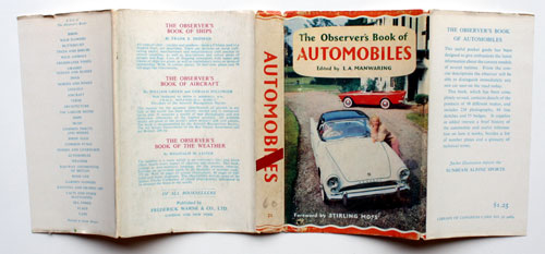 21. The Observer's Book of Automobiles Sixth Edition Very Rare US Price Variant