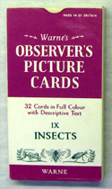 The Observers Book of Insects<br> 32 PICTURE CARDS plus Box