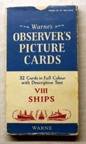 The Observers Book of Ships<br> 32 PICTURE CARDS plus Box