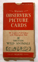 The Observers Book of British Wild Animals <br>32 PICTURE CARDS plus Sleeve & Box