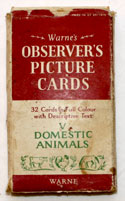 The Observers Book of Domestic Animals <br>32 PICTURE CARDS plus Sleeve